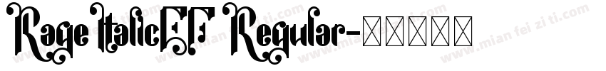 RageItalicEF Regular字体转换